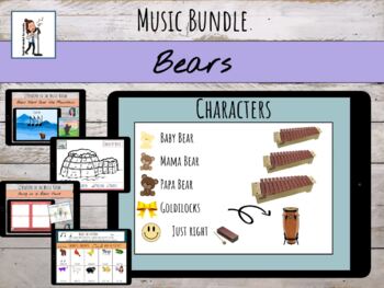 Preview of Bear Themed Music Song & Book Bundle