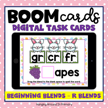 Preview of Blends R Blends Easter Theme | DIGITAL Boom Cards