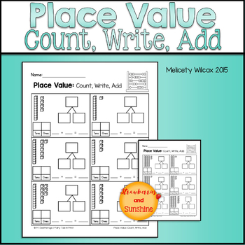 Preview of Beginning Place Value Worksheets Bundle Tens and Ones First Grade