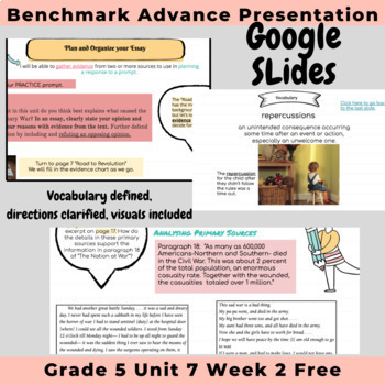 Distance Learning Benchmark Advance Grade 5 Unit 7 Week 2 Google Slides