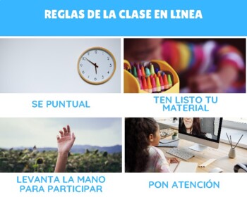 Preview of Distance Learning, Bilingual: Reglas para Zoom