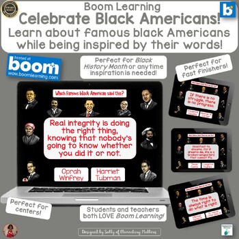 Preview of Who Said These Quotes Famous Black Americans  Boom Learning Digital Task Cards