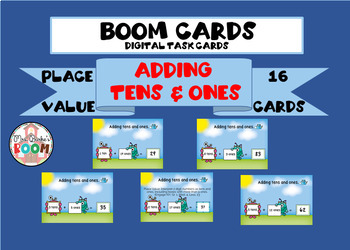Preview of Distance Learning - Boom Cards - Place Value - Adding Tens and Ones