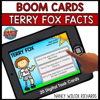 Preview of Boom Cards Terry Fox | Canadian Social Studies Distance Learning