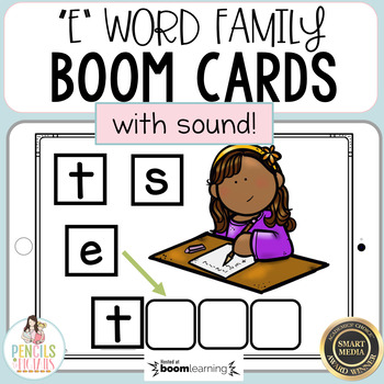 Preview of Word Family Practice | E Word Families | Digital Boom™ Cards