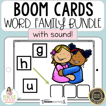 Preview of Word Family Practice Bundle | Digital Boom™ Cards