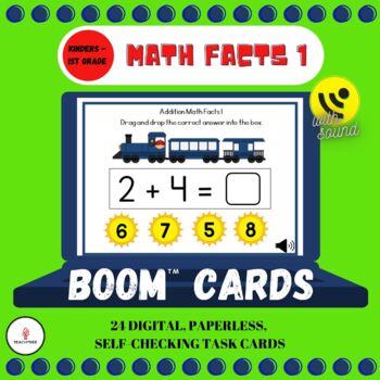 Preview of Distance Learning - Boom Task Cards - Math Facts