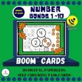 Distance Learning - Boom Task Cards - Pumpkin "Subtraction