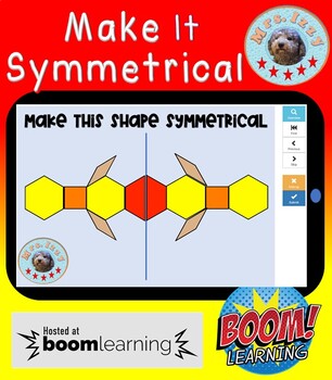 Preview of Digital Pattern Blocks Symmetry Activity - Distance Learning Boomcards
