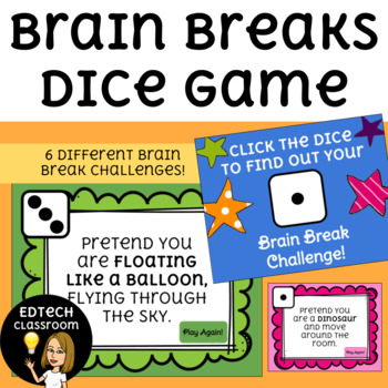 Preview of Distance Learning Brain Breaks Dice Game!