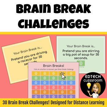 Preview of Distance Learning Brain Breaks Game