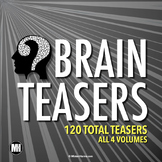 Distance Learning | Brain Teasers Bundle: 90 Logic Puzzles