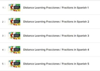 Preview of Distance Learning Bundle Fracciones / Fractions in Spanish