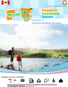 Preview of Distance Learning CANADA Math 4: STATISTICS Complete Unit