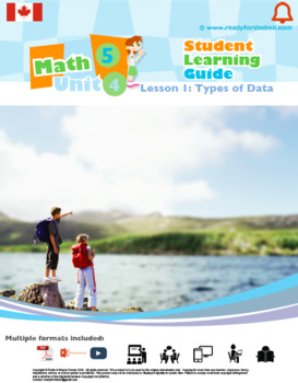 Preview of Distance Learning CANADA Math 5: STATISTICS Complete Unit
