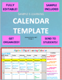 Distance Learning Calendar