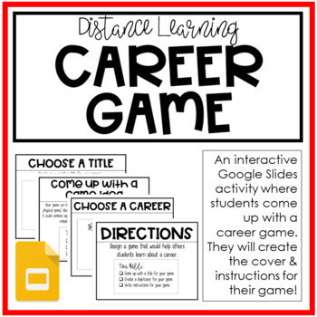 Preview of Distance Learning: Career Game | Career Exploration | CTE