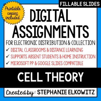 Preview of Cell Theory Digital Activities | Distance Learning