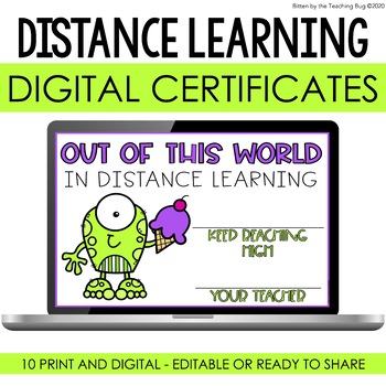 Preview of End of Year Certificates Google Slides and Printables