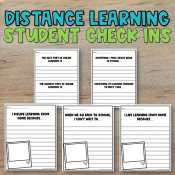 Distance Learning Check Ins by Classroom Creations LLC | TpT