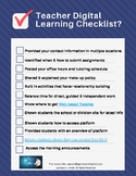 Distance Learning Checklist For Teachers