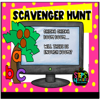 Preview of Distance Learning Chicka Chicka Boom Boom digital Scavenger Hunt 