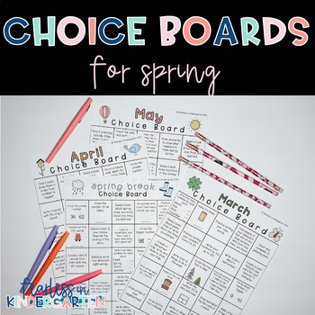 Preview of Choice Boards for Spring