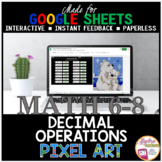 Google Sheets Digital Pixel Art Math Decimal Operations