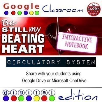 Preview of Distance Learning Circulatory System Google Drive Interactive Notebook