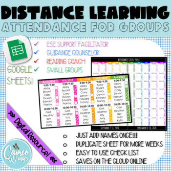 Preview of Distance Learning & Classroom Use (Attendane for Groups)