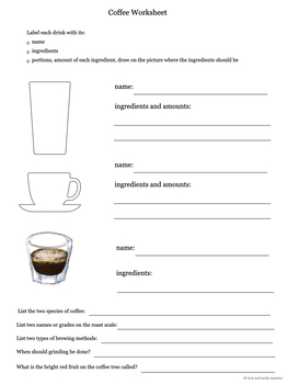 Distance Learning - Coffee Unit (note, test, answer key) by FCS Fork ...