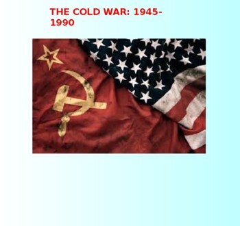 Preview of Distance Learning- Cold War Causes and Events PowerPoint