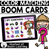 Distance Learning- Color Matching Boom Cards Deck for Preschool
