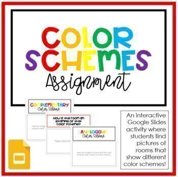 Preview of Distance Learning: Color Schemes Assignment | Interior Design | FCS