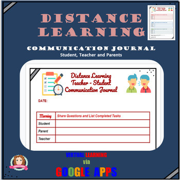 Preview of Distance Learning Communication Journal Google Apps