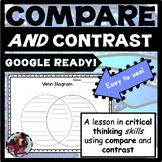 Distance Learning Compare and Contrast Paragraph Frame wit