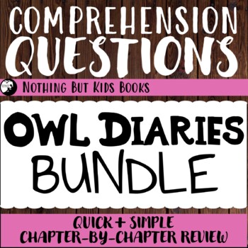 Preview of Distance Learning Comprehension Questions Bundle | Owl Diaries