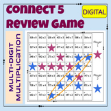 Distance Learning Connect 5 Review Game: Multi-Digit Multi