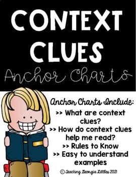 Preview of Distance Learning Context Clues Anchor Chart