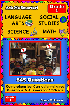 Preview of 1st Grade Curriculum QUESTIONS- Language Arts, Social Studies, Science, and Math