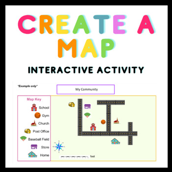 Preview of Distance Learning Create a Map Editable Interactive Activity Google Classroom