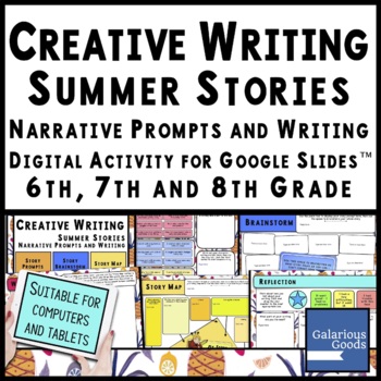 Preview of Creative Writing Summer Stories -  Digital Resource
