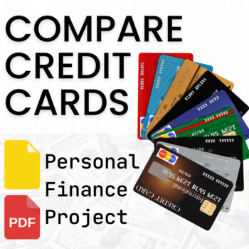 Preview of Credit Card Comparison No-prep Personal Finance Project for High School