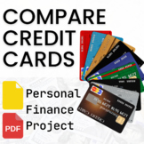Credit Card Comparison No-prep Personal Finance Project fo
