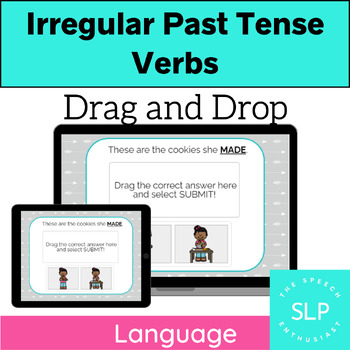 Preview of DRAG-and-DROP: Irregular Past Tense Verb BOOM Cards