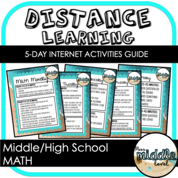 Preview of Distance Learning Daily Idea Guide - NO PRINT OUT NEEDED (5-days)