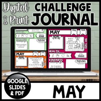 Preview of Health and Wellness Daily Journal | MAY Journal | Daily Mindfulness Journal