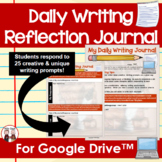 Digital Daily Writing Reflection Journal Google Compatible
