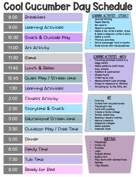Distance Learning Day Schedules by Dizzy Ozzy | TPT