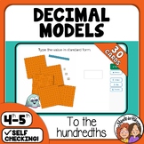 Decimal Models to the Hundredths - Boom Cards Digital Task